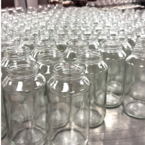 Clear jars for a bottling company